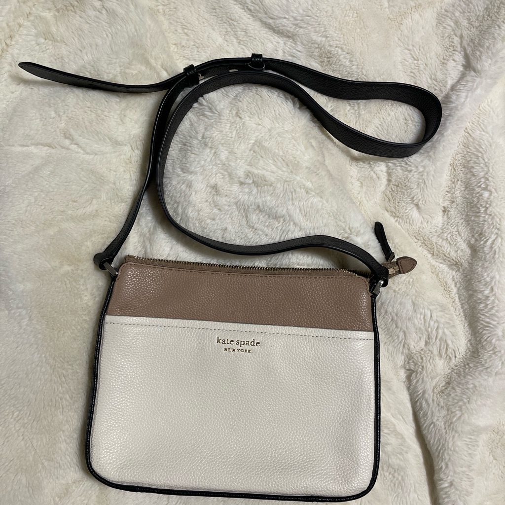 Kate Spade Cream And Brown Crossbody Bag